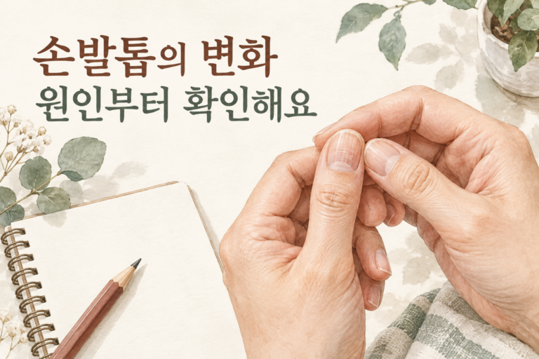 손발톱의 변화와 발생 경과를 살펴보는 수채화