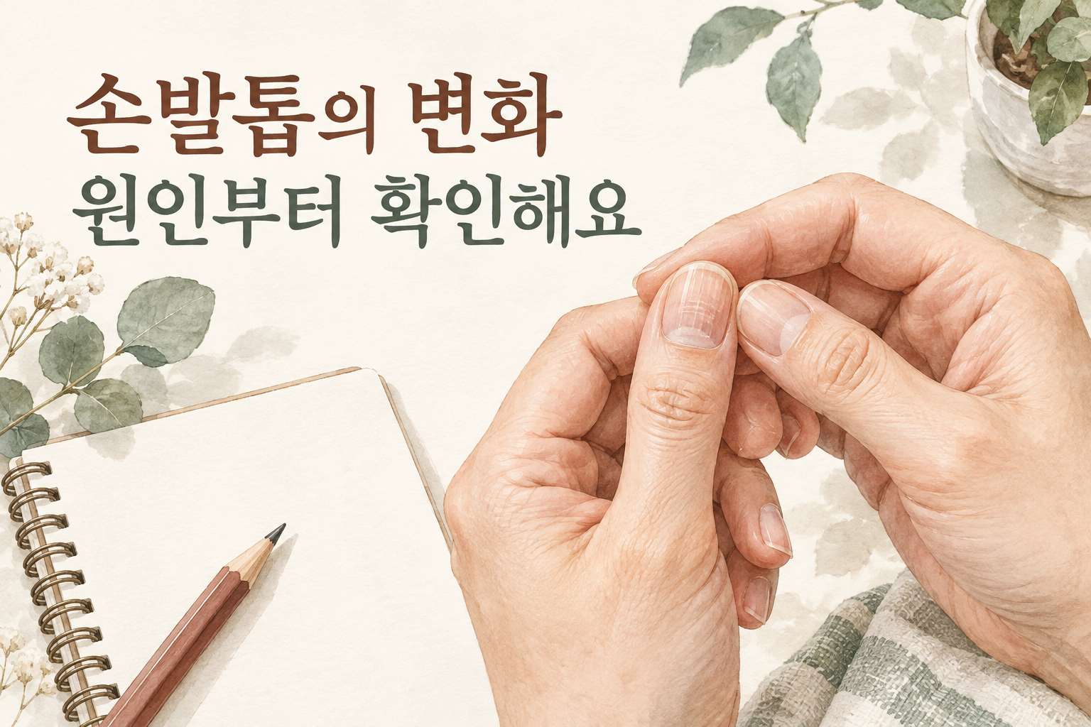 손발톱의 변화와 발생 경과를 살펴보는 수채화