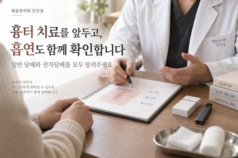 흉터 시술과 흡연 칼럼 썸네일